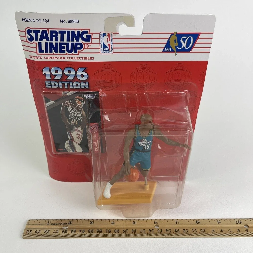 Starting Lineup 1996 NBA Grant Hill Detroit Pistons Vintage SLU NBA Hopps Card
