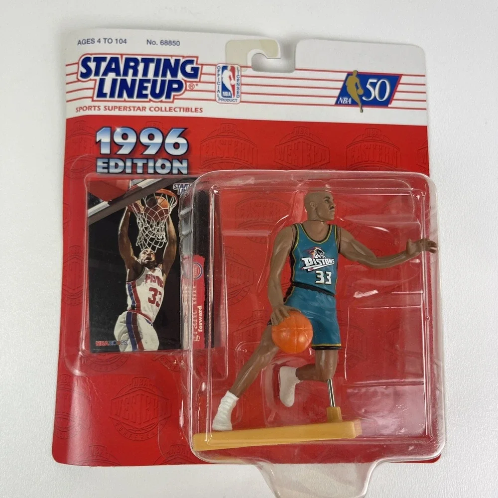 Starting Lineup 1996 NBA Grant Hill Detroit Pistons Vintage SLU NBA Hopps Card