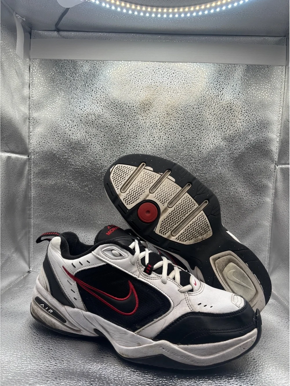 Nike air monarch IV black overlays