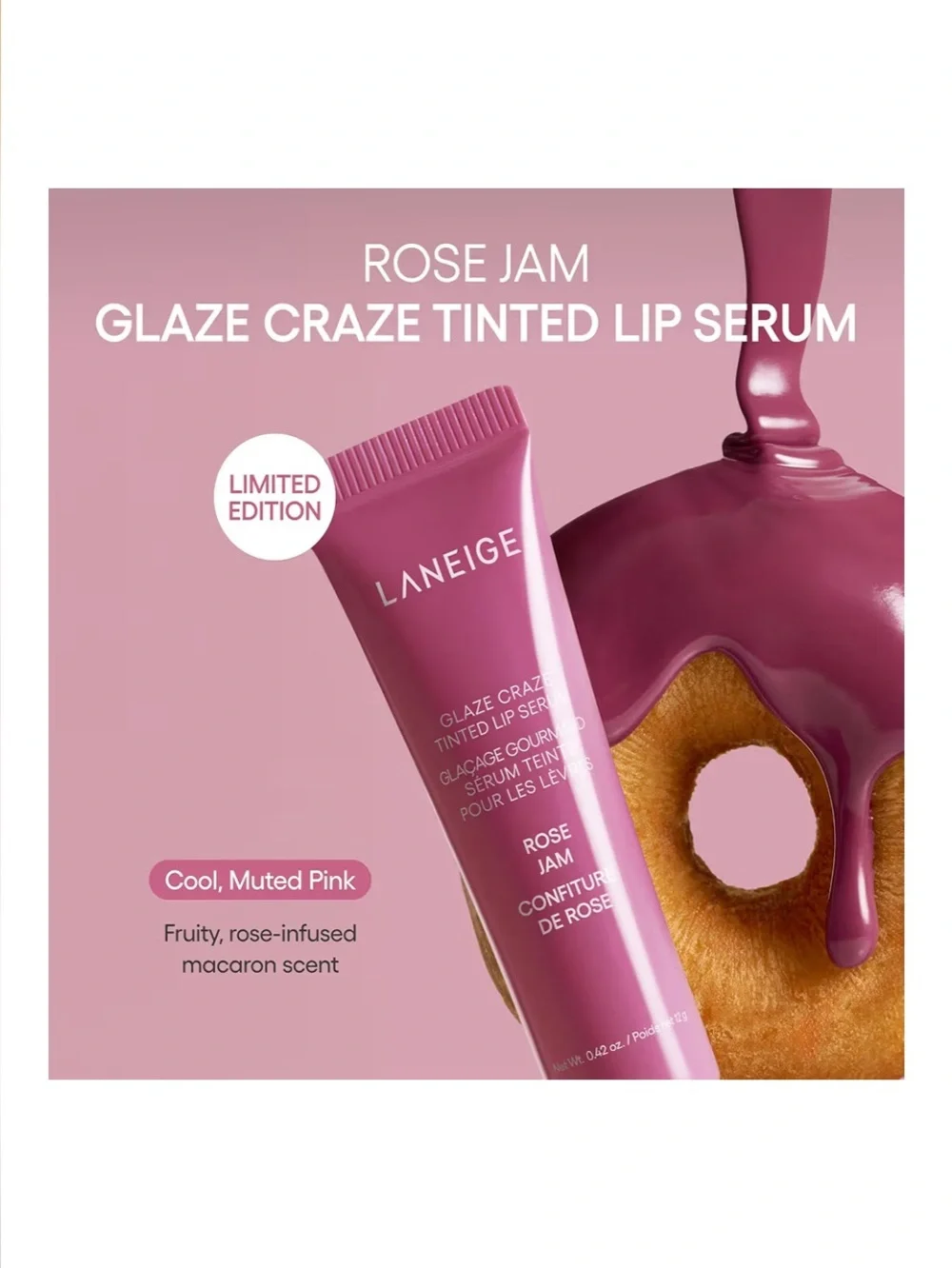 LANEIGE Glaze Craze Tinted Lip Serum: Rose Jam