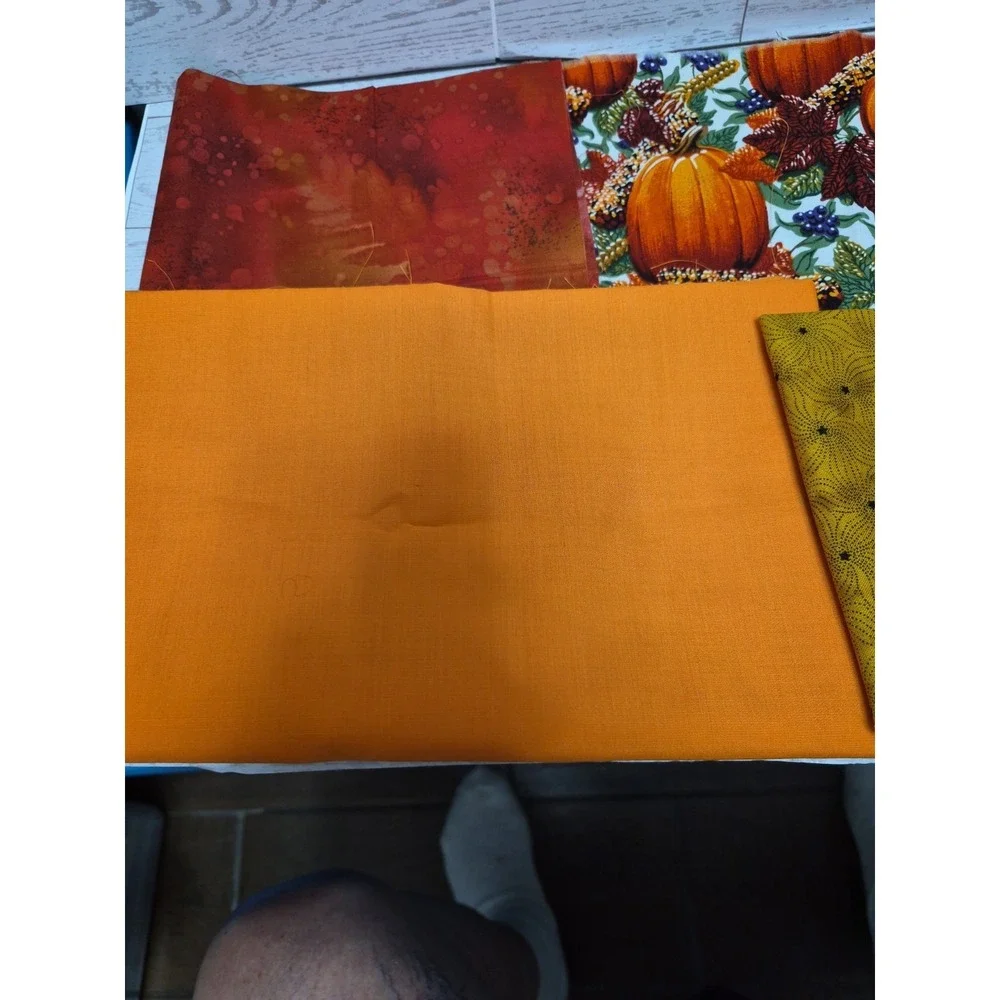 Halloween Fabric scraps variety for small craft projects quilting sewing 12 oz.