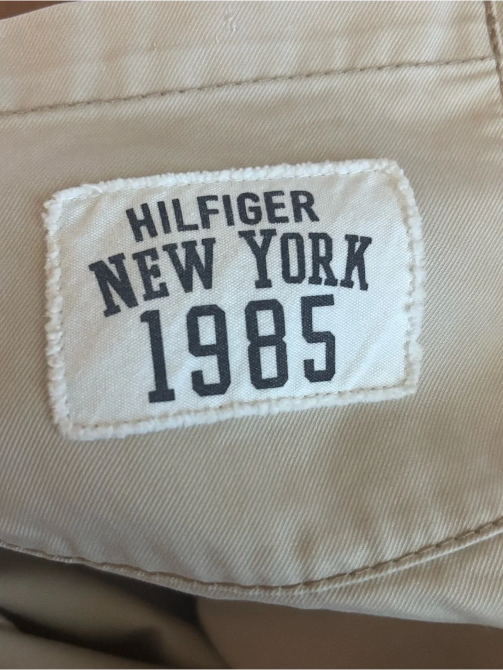 VTG Y2K Tommy Hilfiger Men's Khaki Twill Cotton Blazer-Beige-48-Preppy/Casual
