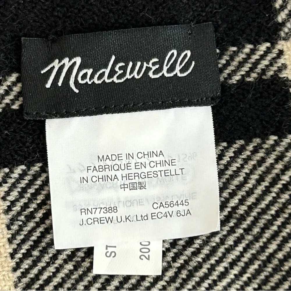 •Madewell Wool Blend Fringed Shawl Oversized Scarf 25”x78”…