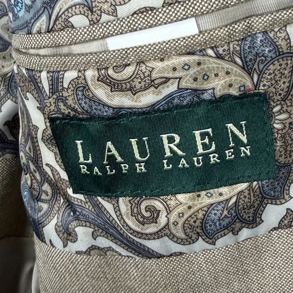 Lauren Ralph Lauren Tan Blazer with Paisley Lining