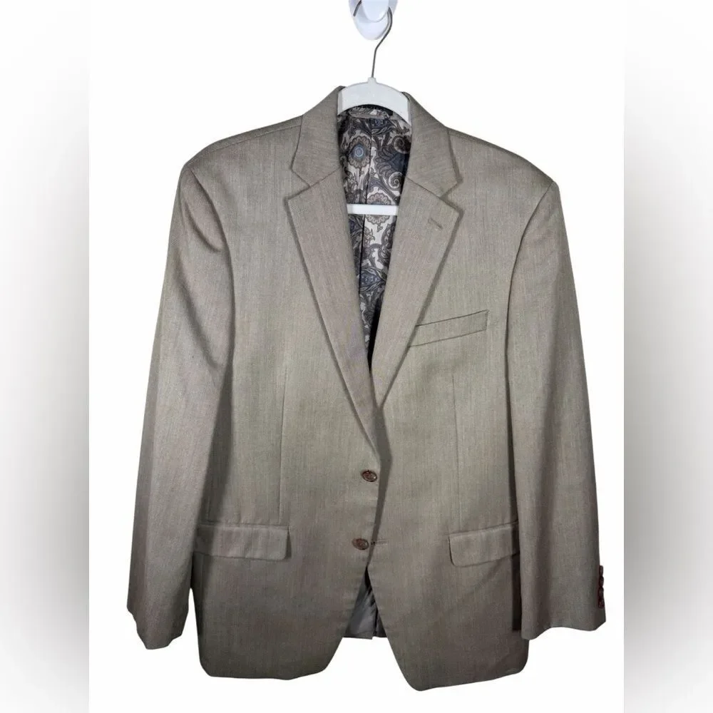 Lauren Ralph Lauren Tan Blazer with Paisley Lining