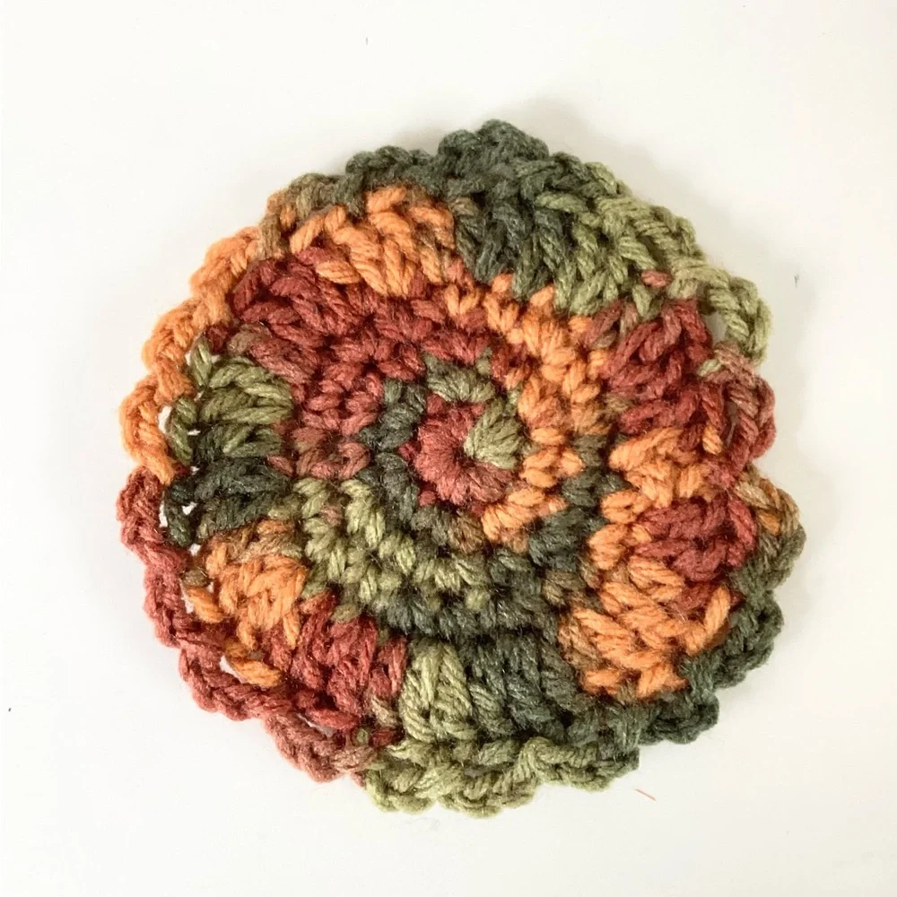 Coasters Hand Crafted Fall Brown Orange Green Rust