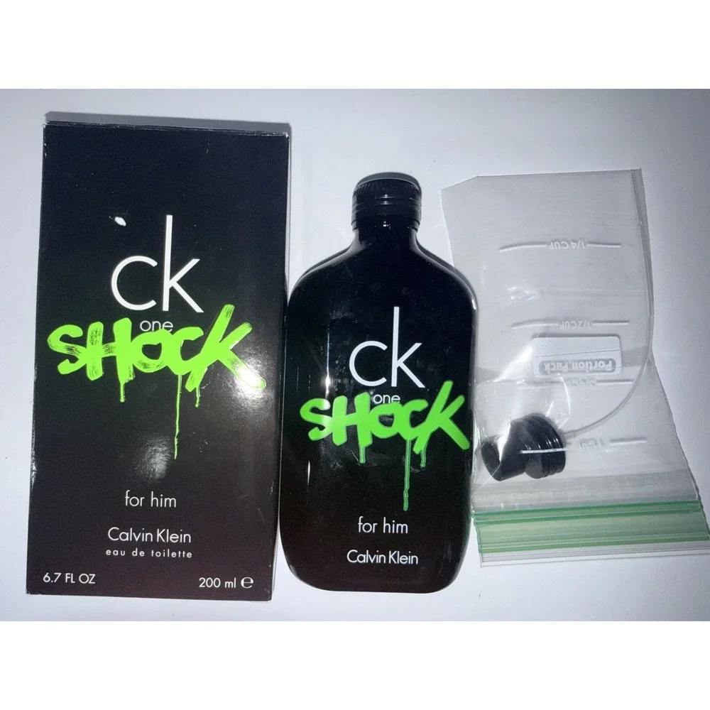 Ck One Shock for‎ Him by Calvin Klein 6.7 oz EDT Cologne for Men New Open Box P