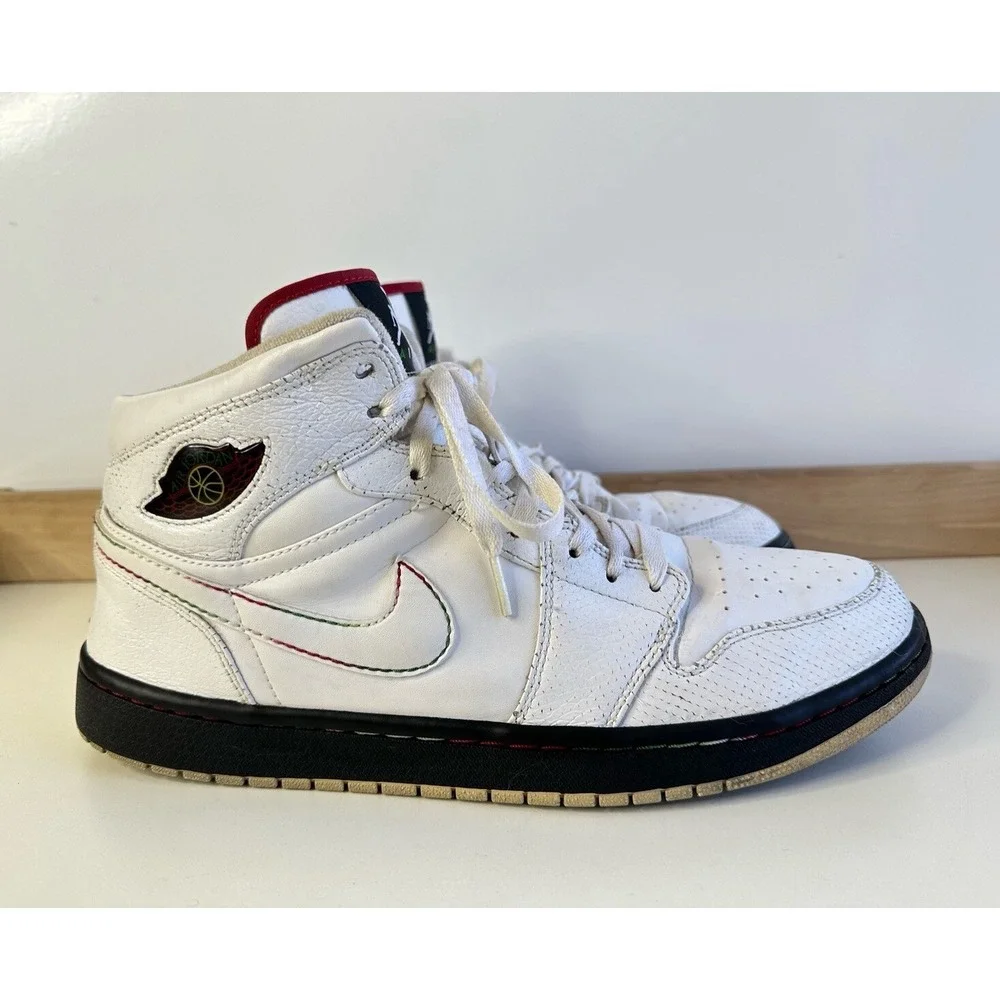 Nike Air Jordan 1 Retro Cinco De Mayo Mens White 2009 Sneaker 136065-107 Size 12