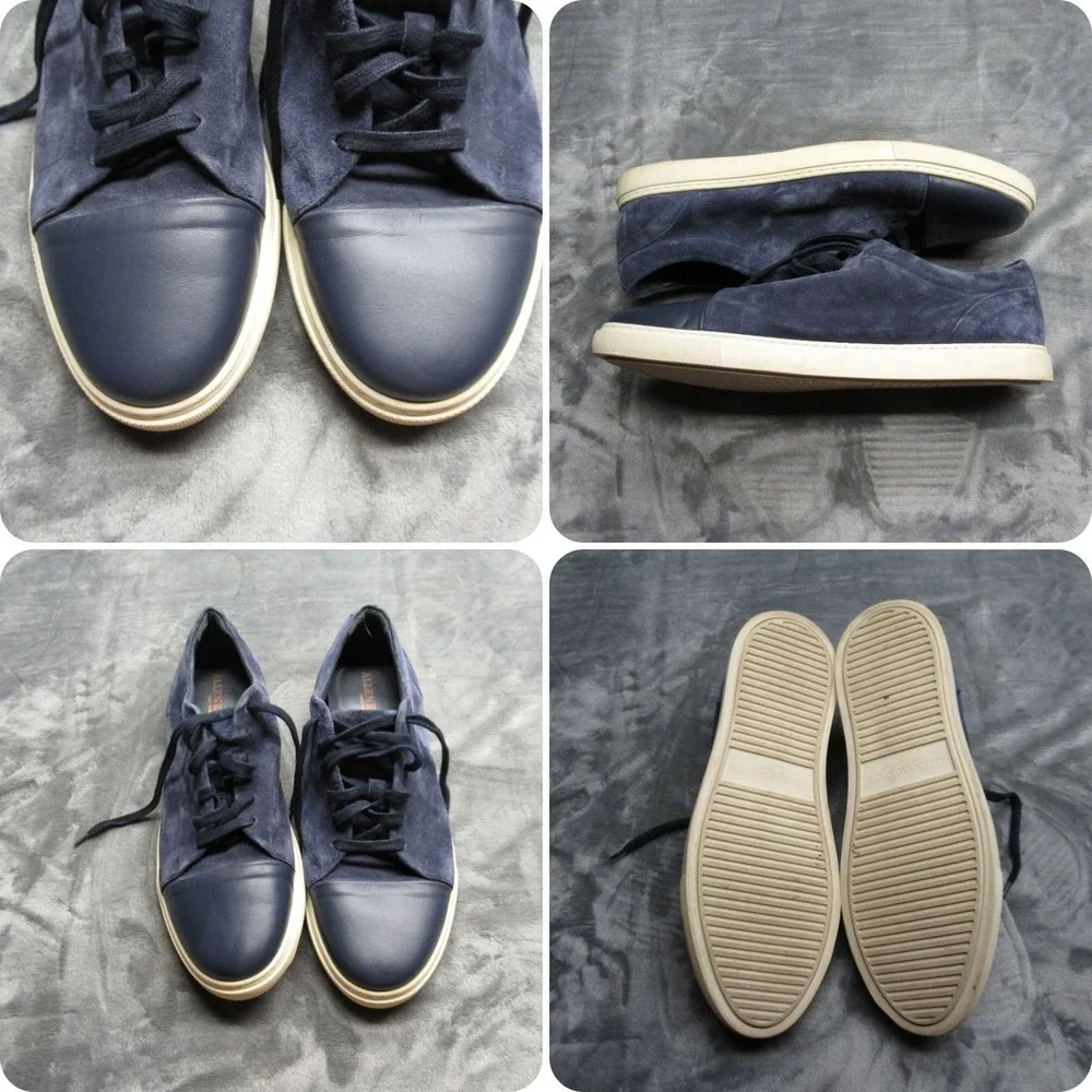 Allen Edmonds Shoes Mens 11.5 Blue Suede Cooper Port Washington Casual Courtside