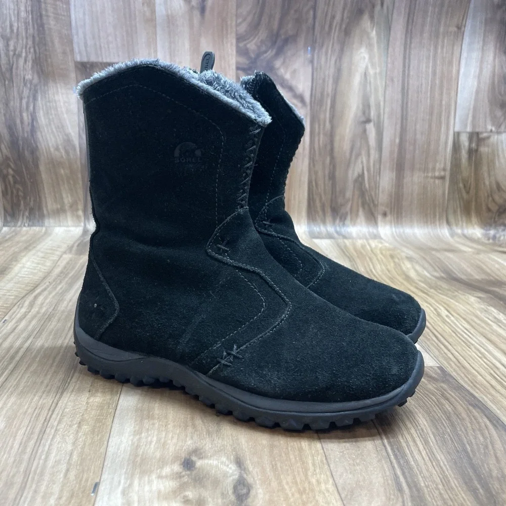 Sorel Boots Maribel Women's 6 Mid-Calf Thinsulate Waterproof Black Inside Zipper