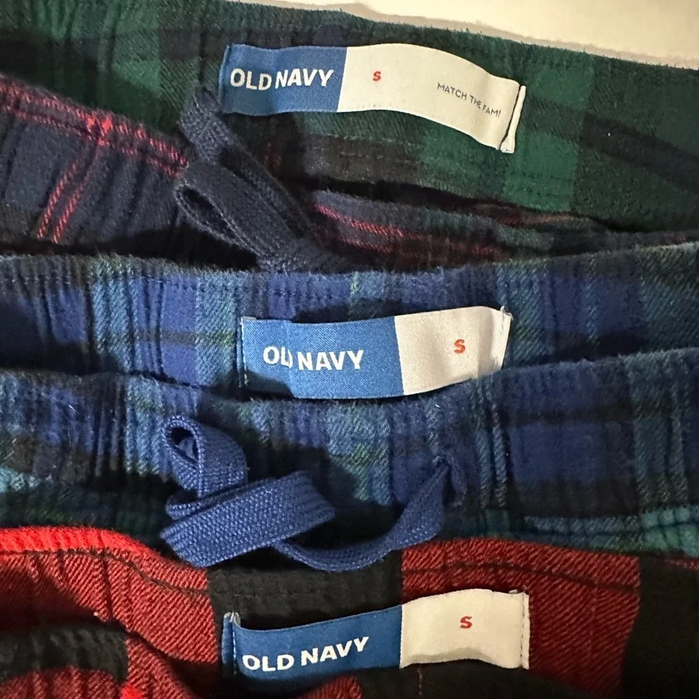 3 Old Navy Mens Plaid Sweatpants/Joggers/ Pjs  Size Small