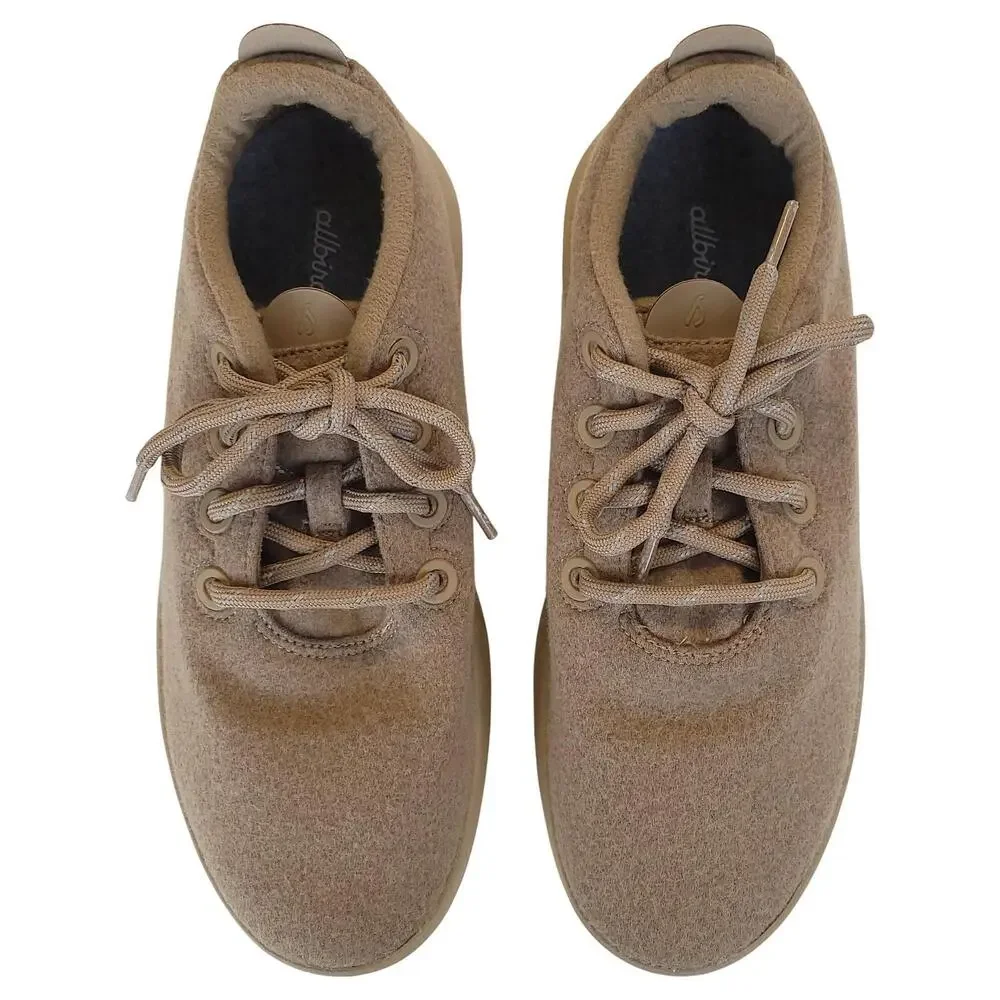 Allbirds Wool Runner Mizzles Sneakers Men 9 Brown Wool Lace Up Low Top WRM