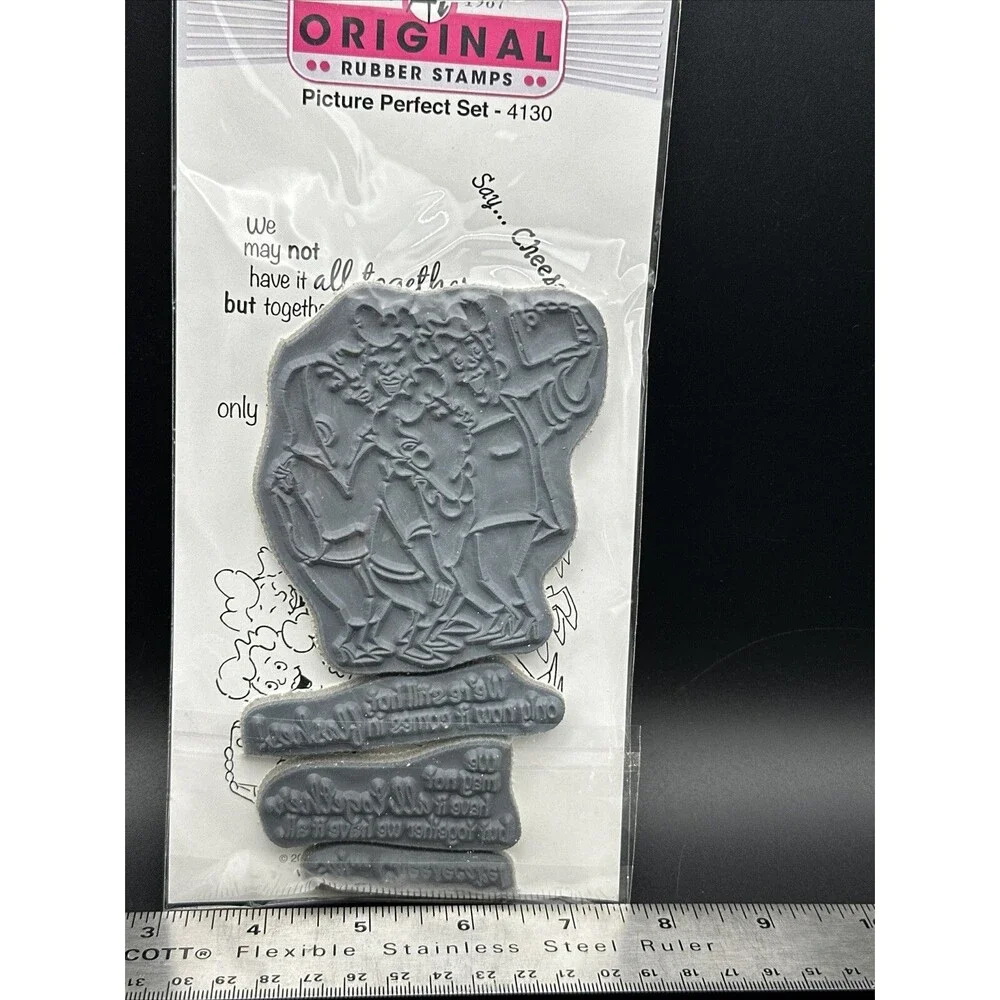Art Impressions Girlfriends Cling Rubber Stamps Picture Perfect Set 4130