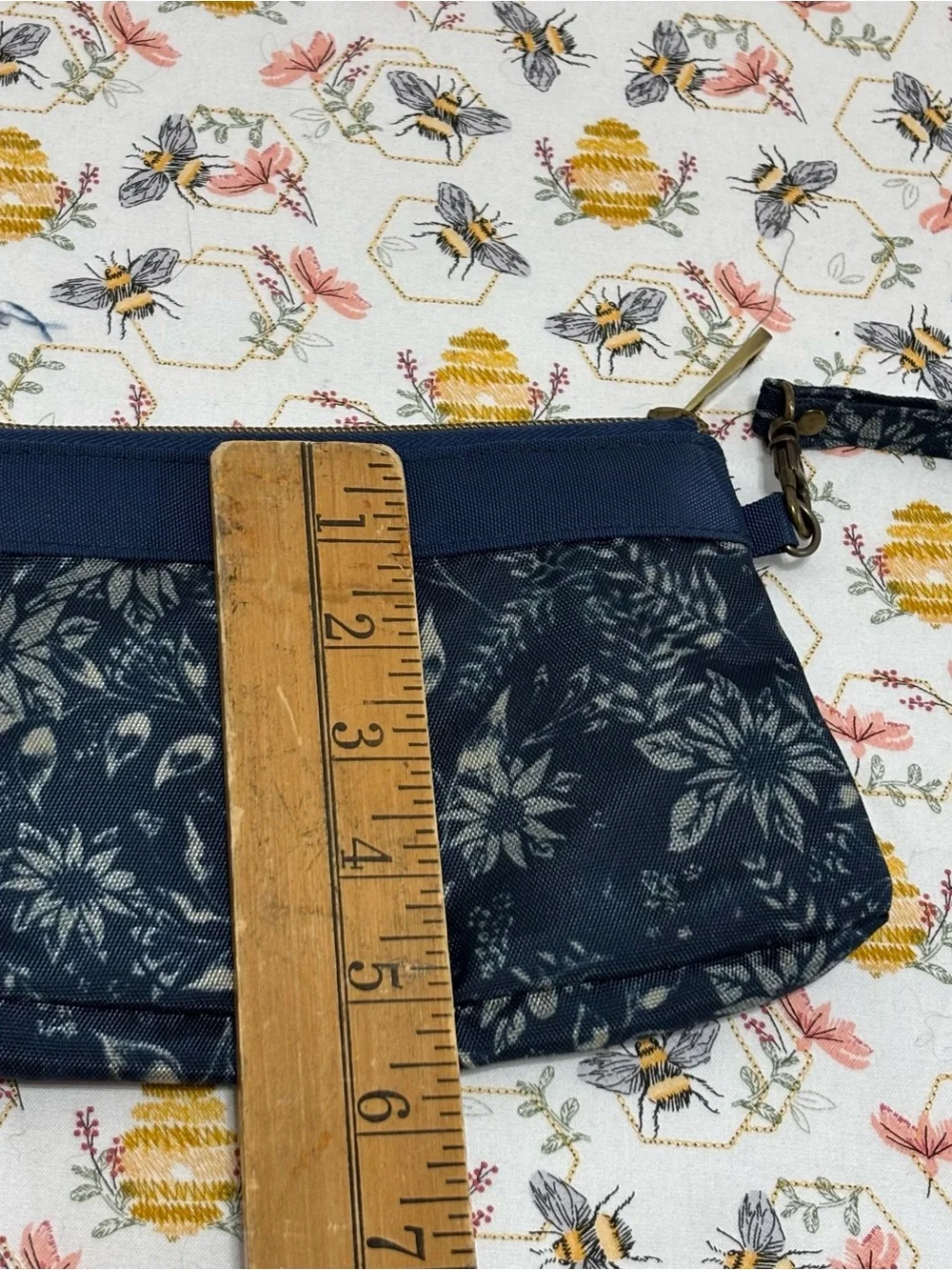 Travelon Navy Floral Wristlet Clutch