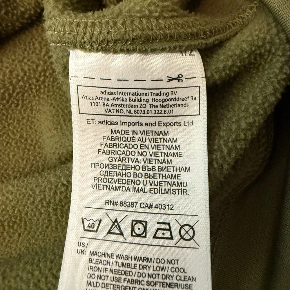 Adidas Men's Olive and Black Climawarm Hoodie
