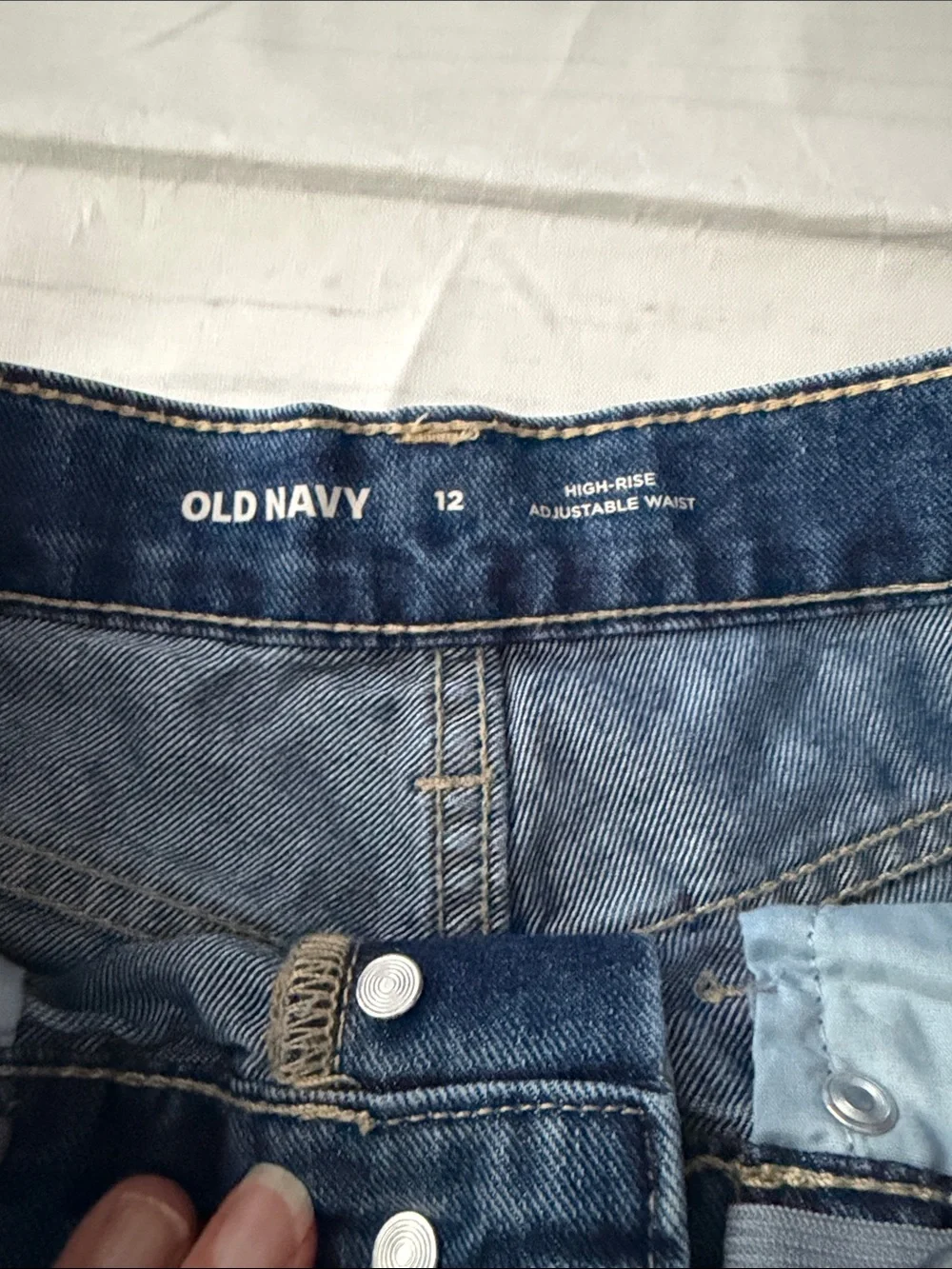 Old Navy Dark Blue Denim Button-Front Shorts