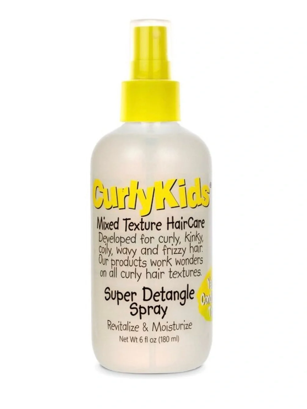 2 Curly kids Super Detangling Spray - Yellow Bottle
