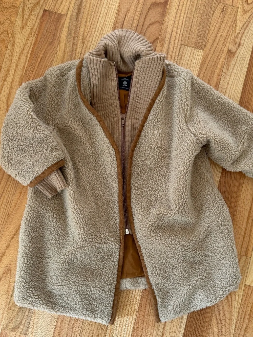 Bobo Choses Wool Blend Layered Winter Coat 4-5 years Made in Spain