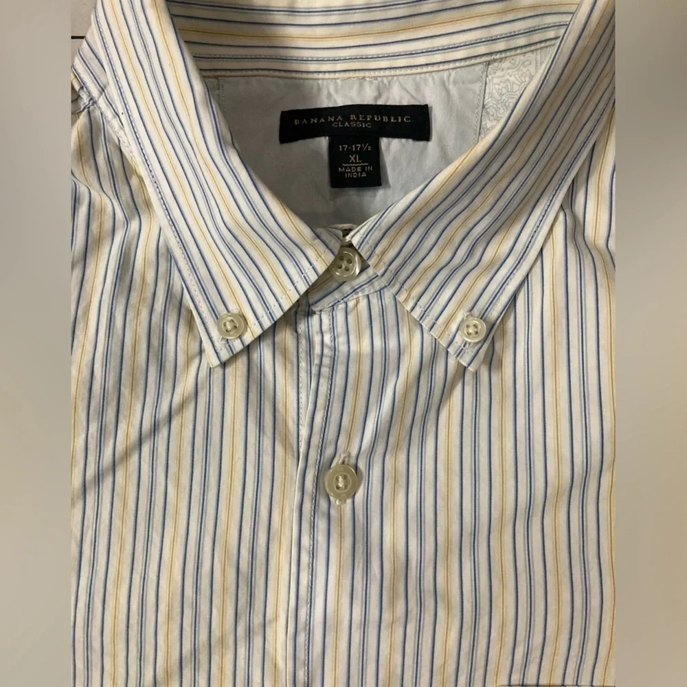Banana Republic‎ Men’s XL Striped Classic Fit Button Down Shirt