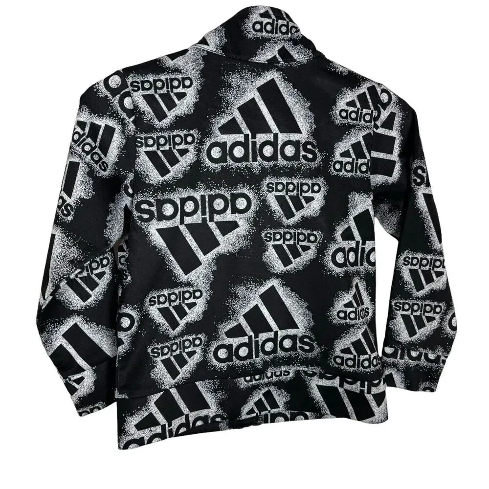 Adidas Black Print Full Zip Jacket Boys 24 Months