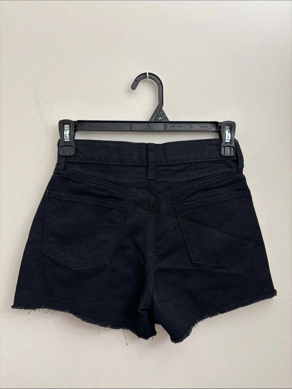 Old Navy Black Button-Front High-Rise Denim Shorts