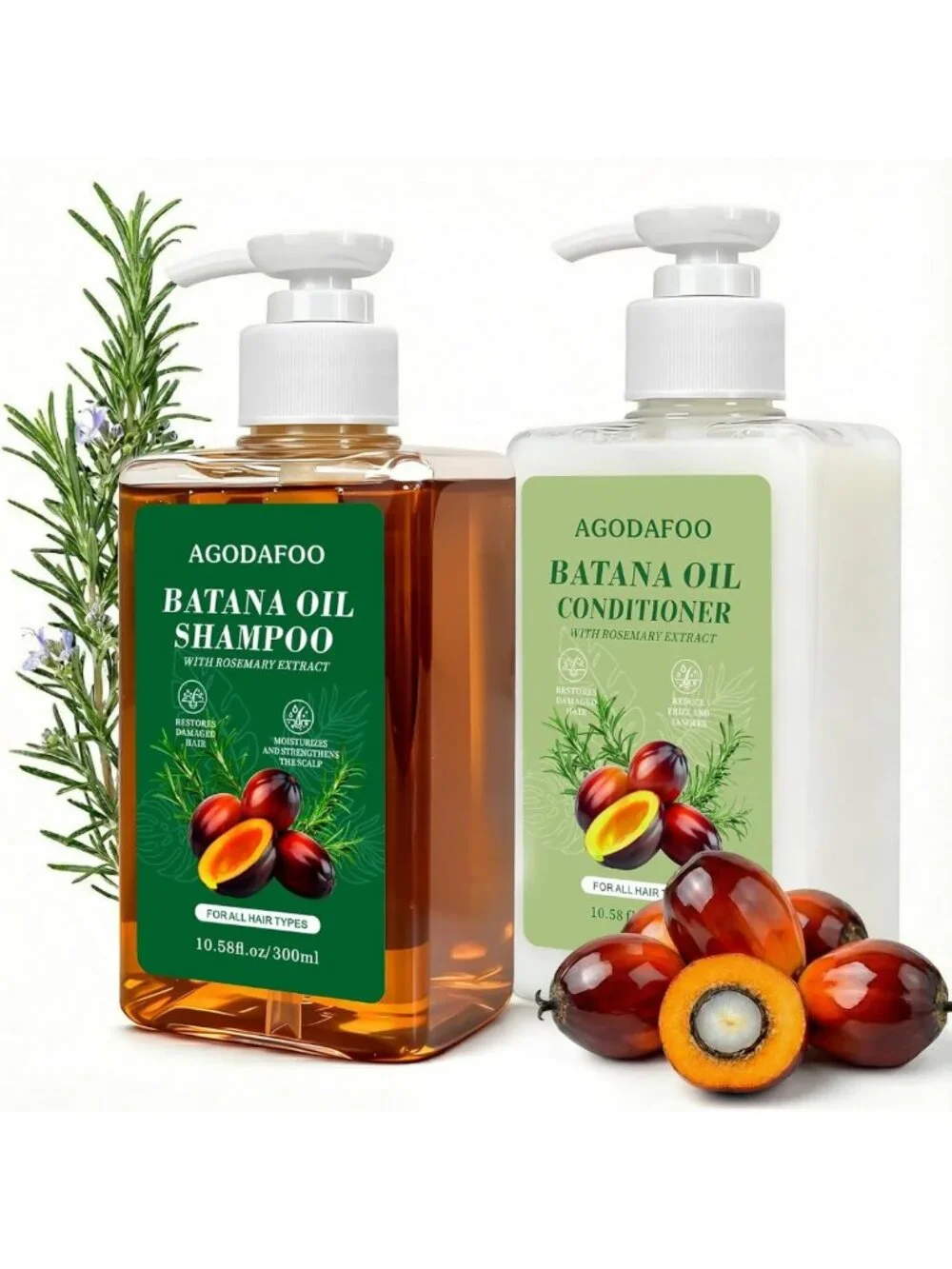 Revitalizing Batana Oil Shampoo & Conditioner Set for Hair Growth & Repair 300ml