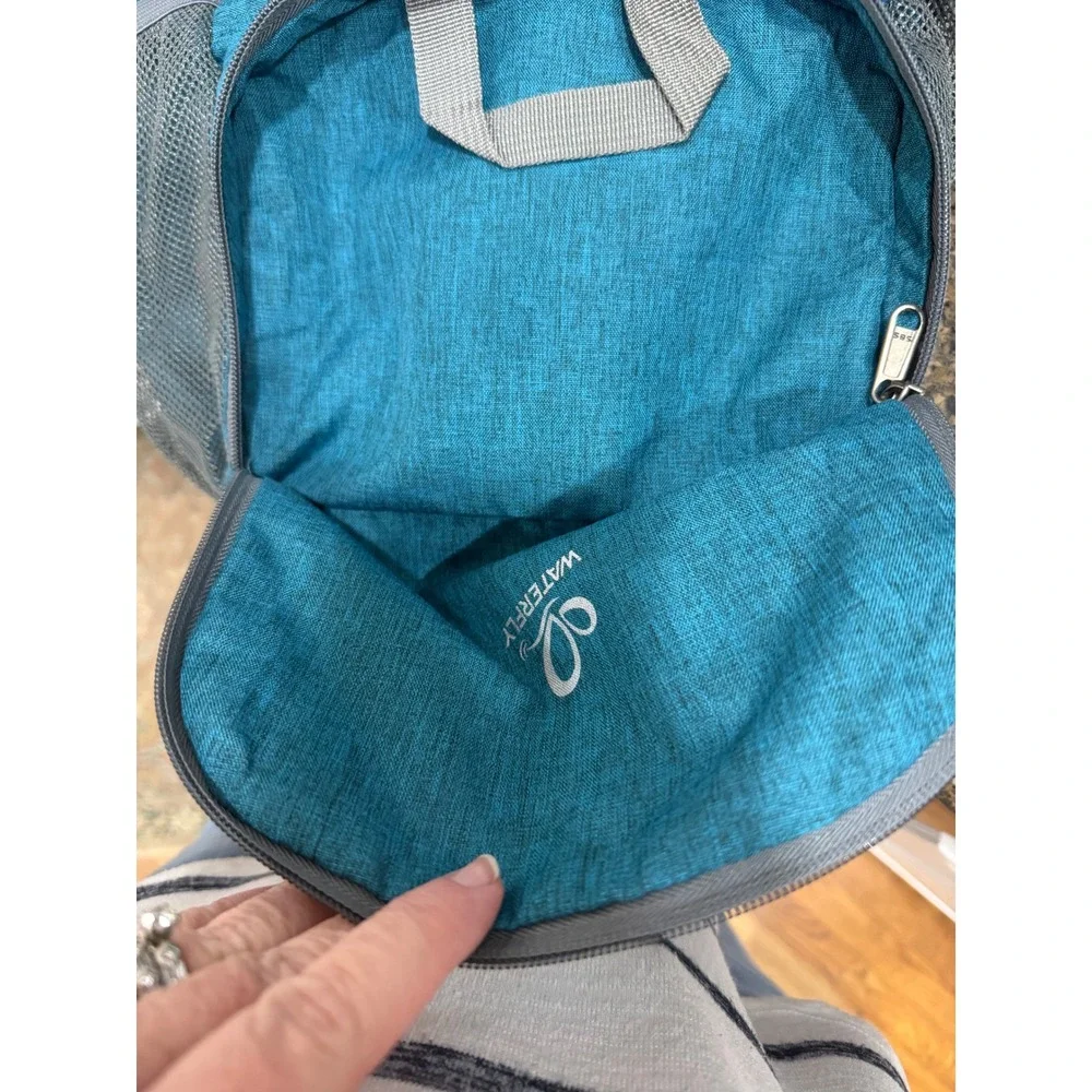 Waterfly Teal Blue Foldable Lightweight‎ Hiking Backpack Daypack Travel Bag