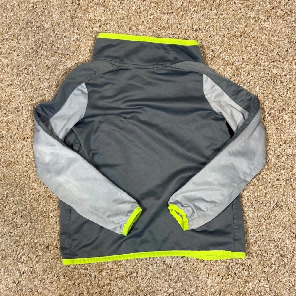 Nike Kids Gray Neon Green Full Zip Track Jacket C625-478 Size 4T