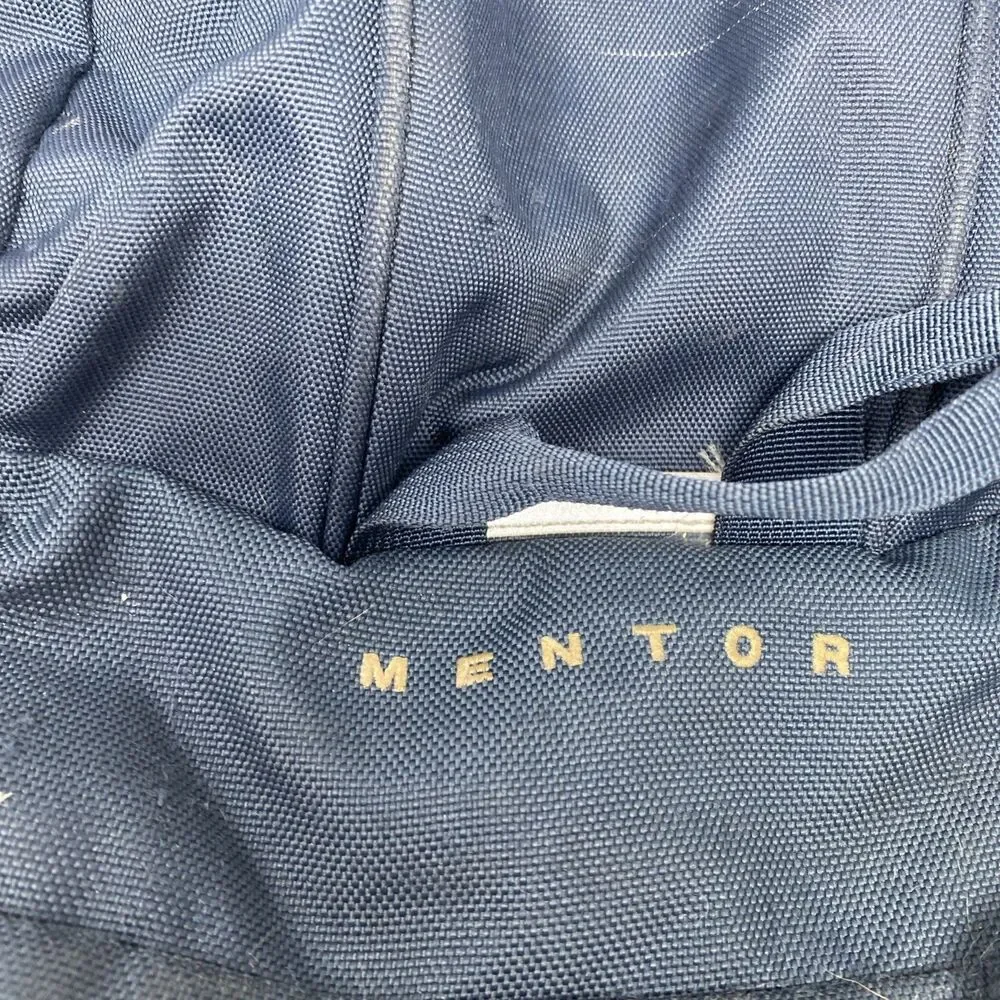 The North Face Mentor Backpack School Camping Hiking Bookbag Navy Blue