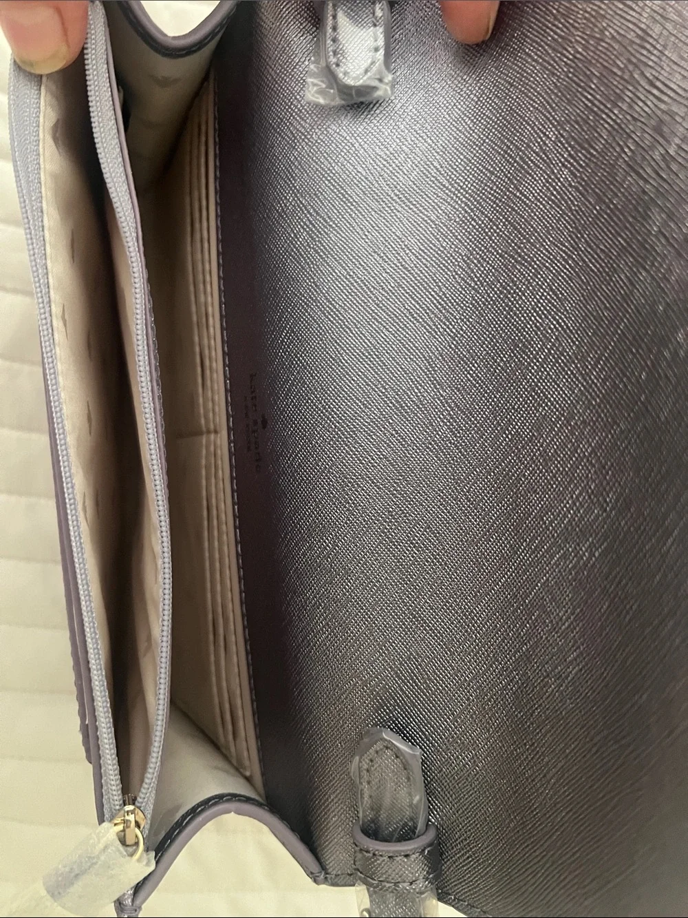 Kate Spade Glitter Envelope Crossbody Bag in Light Purple