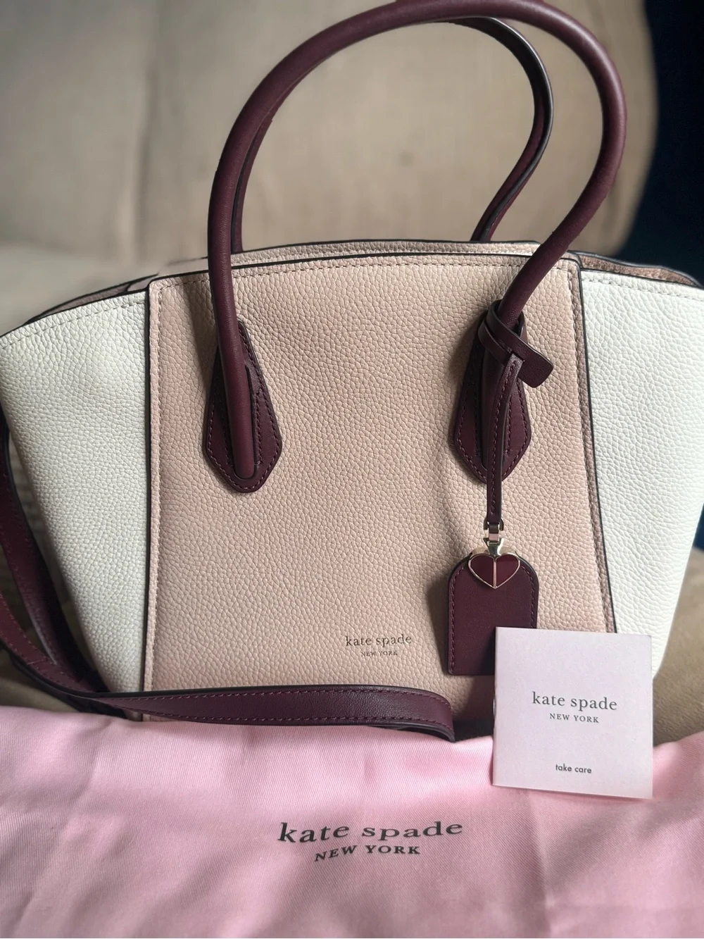 kate spade structured pebbled