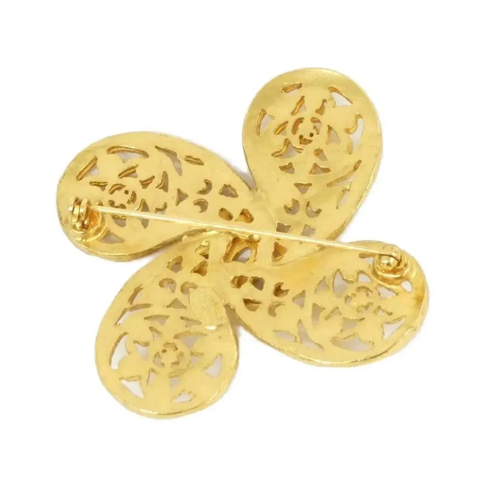 CHANEL Authentic Gold Brooch
