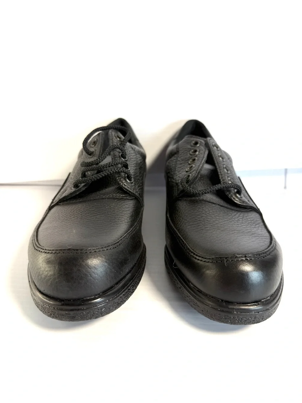 Men's Black Leather Derby Shoes — Classic Work & Dress Style