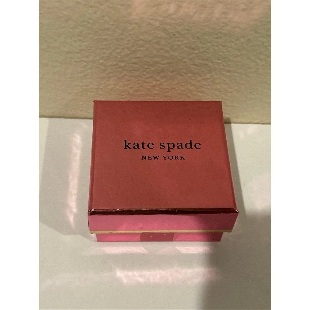 Kate Spade Sparkly Heart Stud Earrings Blue Multi Crystal Pave Open Box Gift