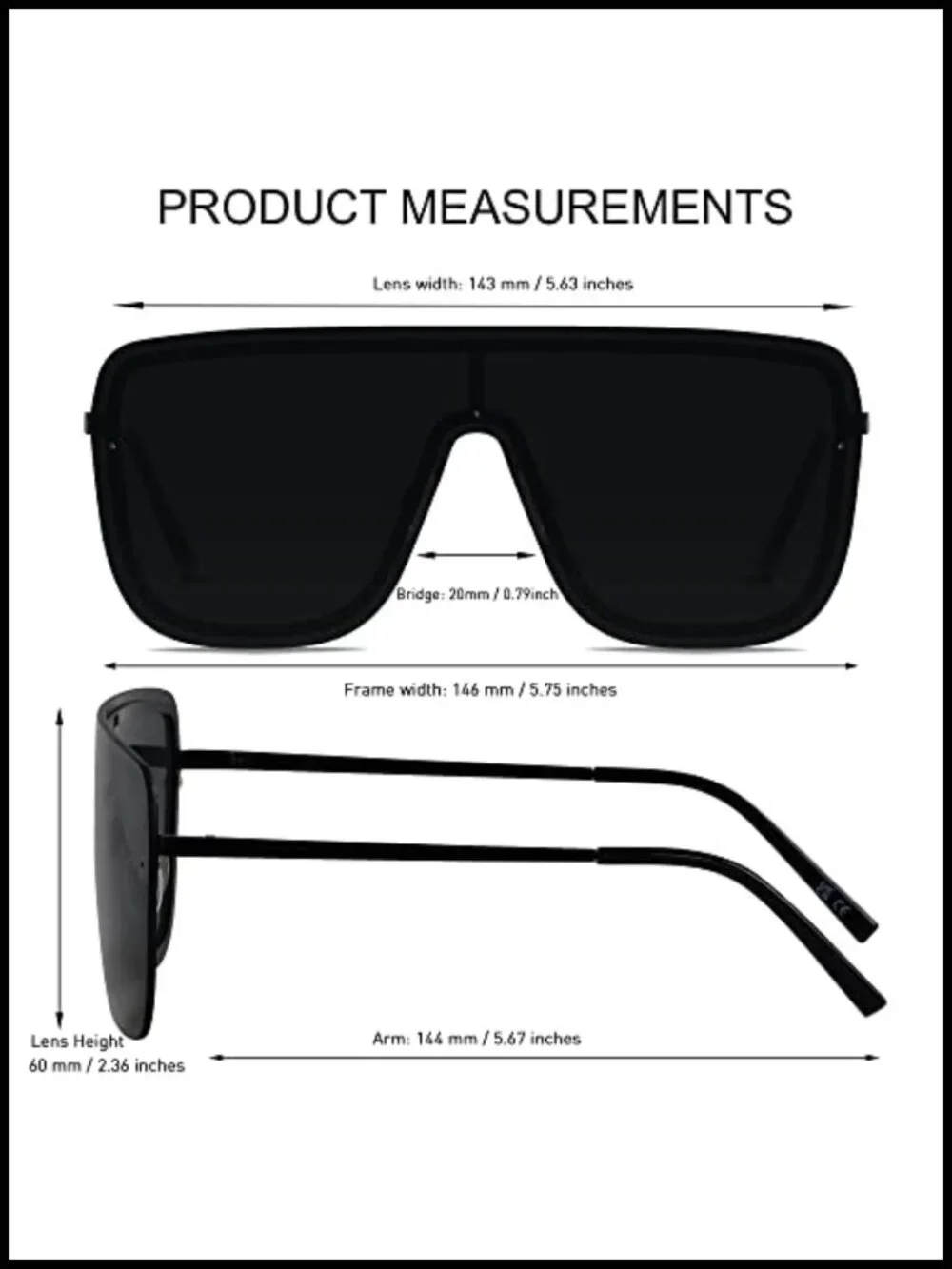 N/A rimless oversized