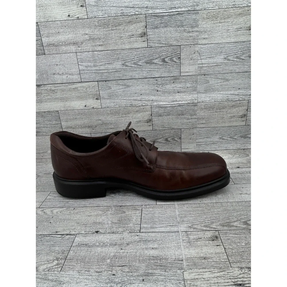 ECCO Helsinki 2 Mens Apron Toe Tie Brown Leather Dress Shoes Size EU 46 US 12.5‎