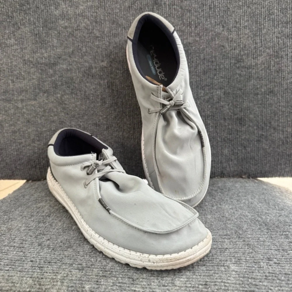 Hey Dude Wally Dry Step Mesh Light Grey Slip On Loafers Mens Shoes Casual 13