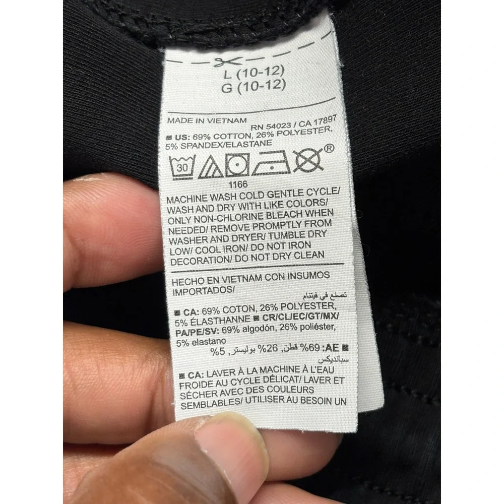 Old Navy Active Boys Fleece Jogger Pants Black Size L 10-12 Zipper Pockets