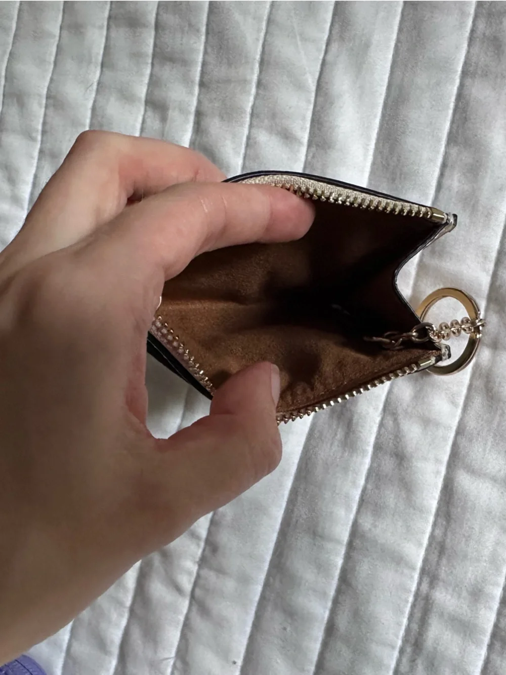 Coach exterior zippered