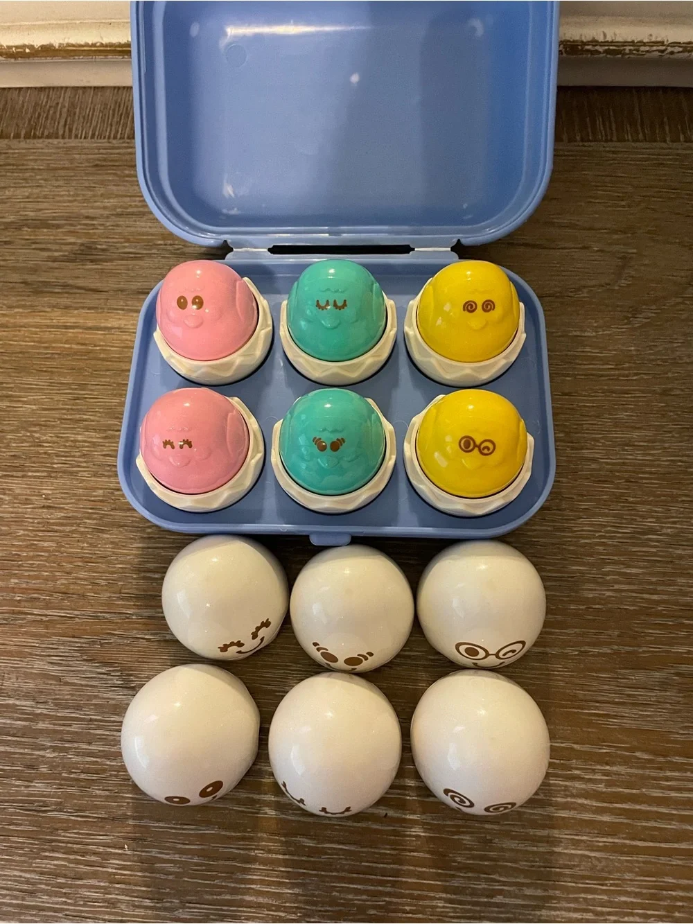 Playful Egg matching Set - Pink, Teal, Yellow