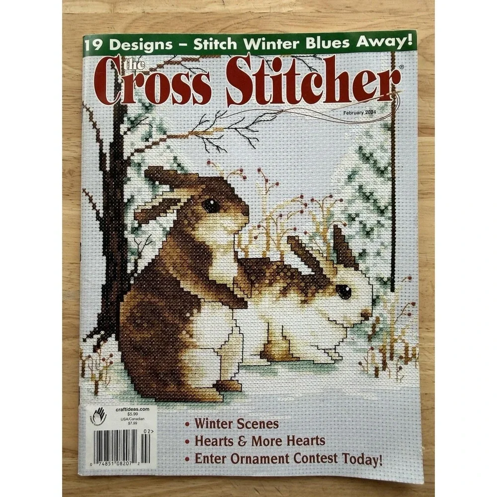 Cross Stitcher Magazine February 2004 ~ 19‎ Designs Winter & Hearts Patterns