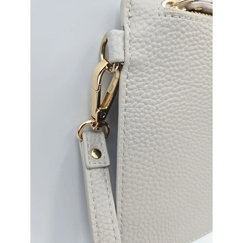 Pandora Grey Leather Zip Pouch Wristlet‎