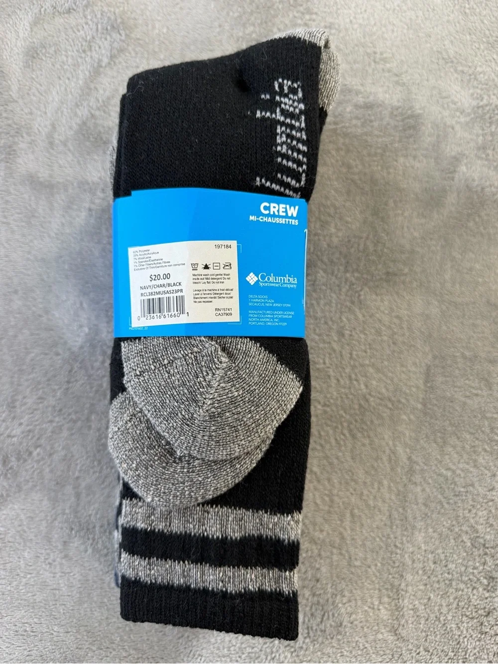 Columbia heel wool socks