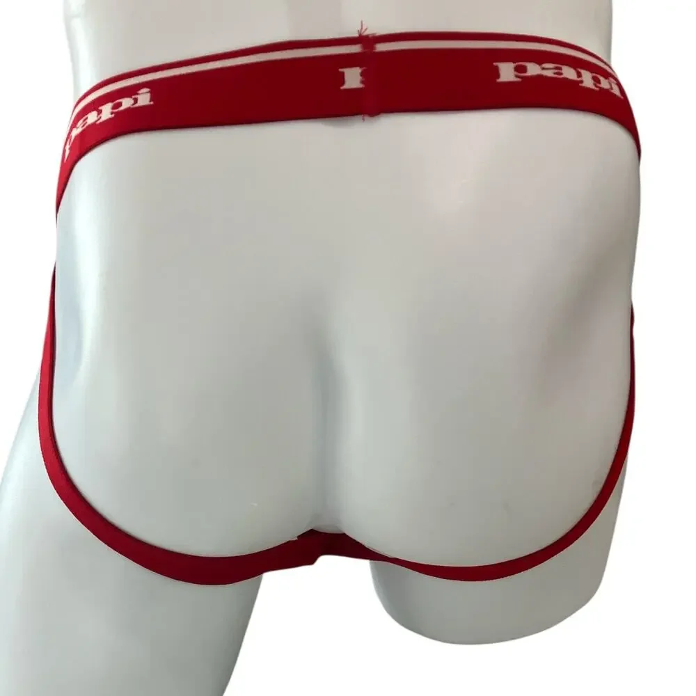 Papi Rib Jockstrap Red Large