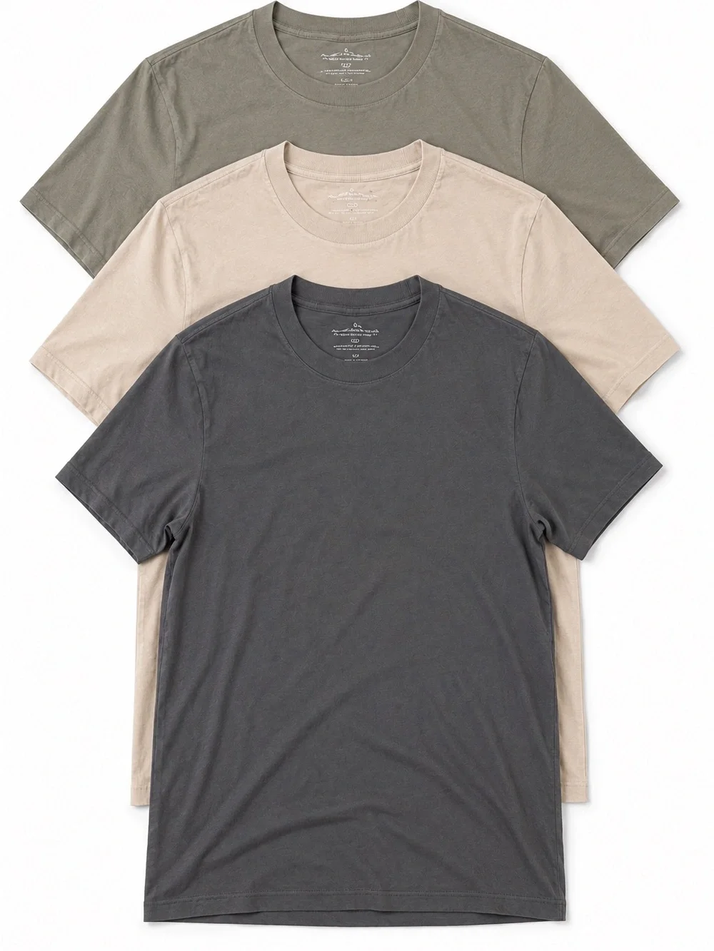 Banana Republic Men's Short Sleeve Tee Pack - Olive, Tan, Charcoal
