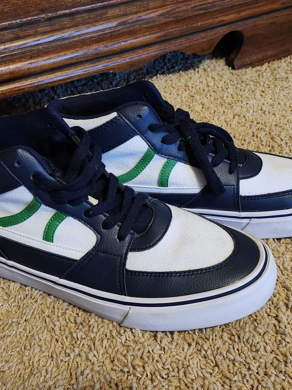 Airwalk Navy, White & Green High-Top Sneakers