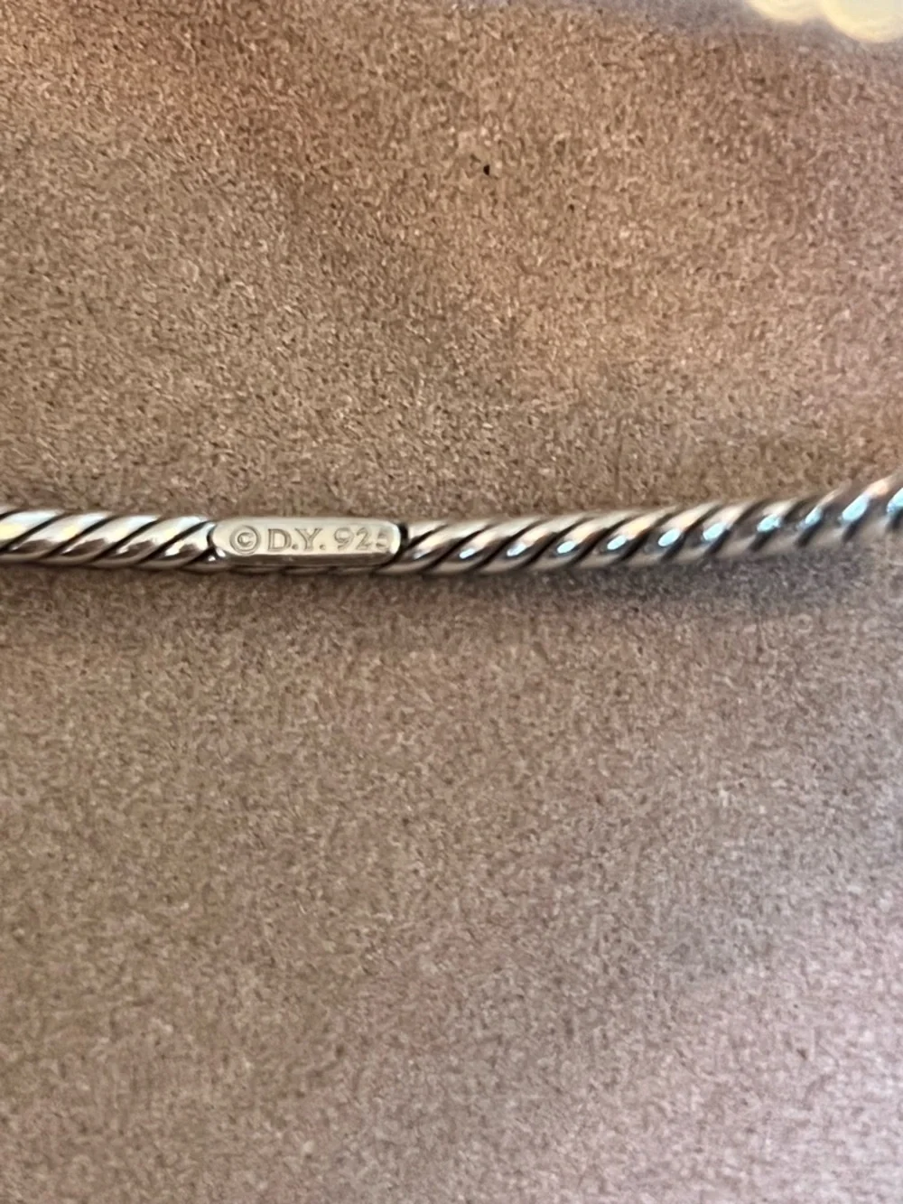 David Yurman Sterling Silver Cable Bangle Bracelet Medium 2.5” 925 Stackable