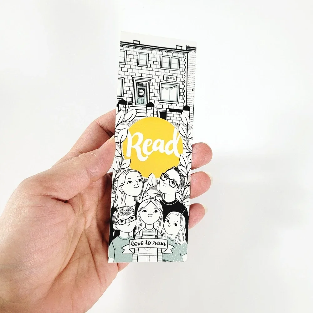 2019 READ paperboard Bookmark promotional bookstore bookshop promo- Holmfirth UK
