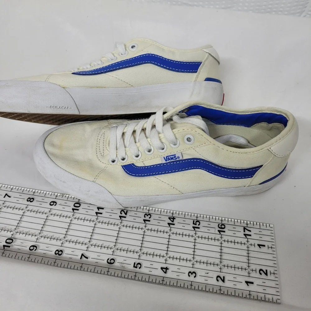 Vans Pro 2 Cream Blue Skate Shoes Mens 8 721454