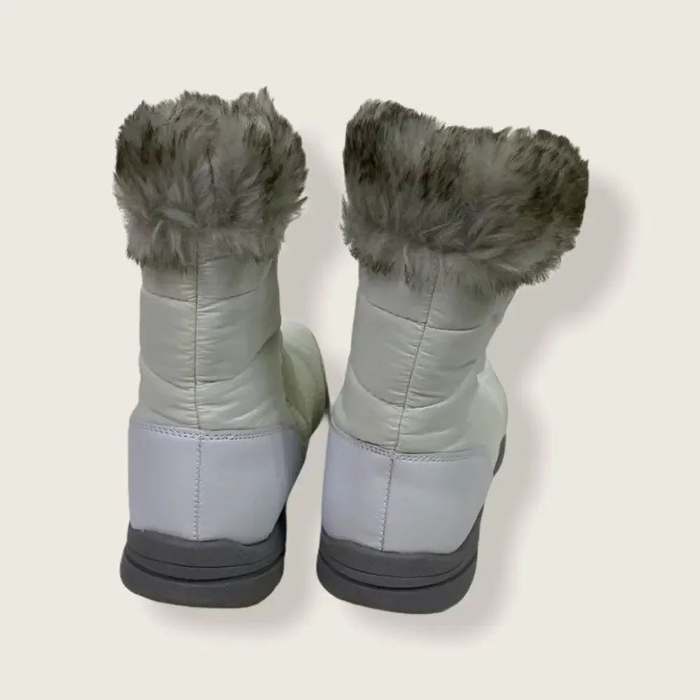 Everlast Piper White Winter Boots | Faux Fur Lined Puffer Short Boots | Size 9